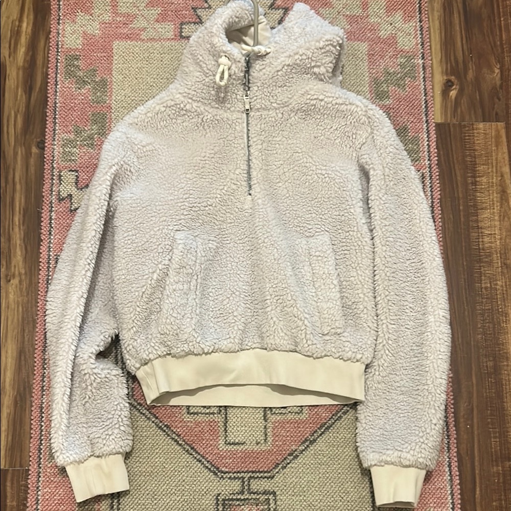 LuLuLemon Cozy Cream Sherpa Pullover Sweater
